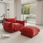 [Modern Chenille Sofa Chair] Modern Chenille Single Sofa Chair, 50.39" Deep Seat Accent Couch for Small Spaces - Living Room, Apartment, Office House Of Avana