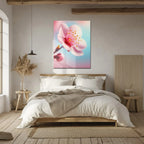 Cherry Blossom Close-Up Glass Wall Art – Soft Pink Floral UV Print-KAFCD048 Peony Atelier