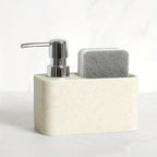 Chic Black & White Marble-inspired Soap Dispenser with Sponge Holder - Perfect for Bathroom Decor - House Of Avana
