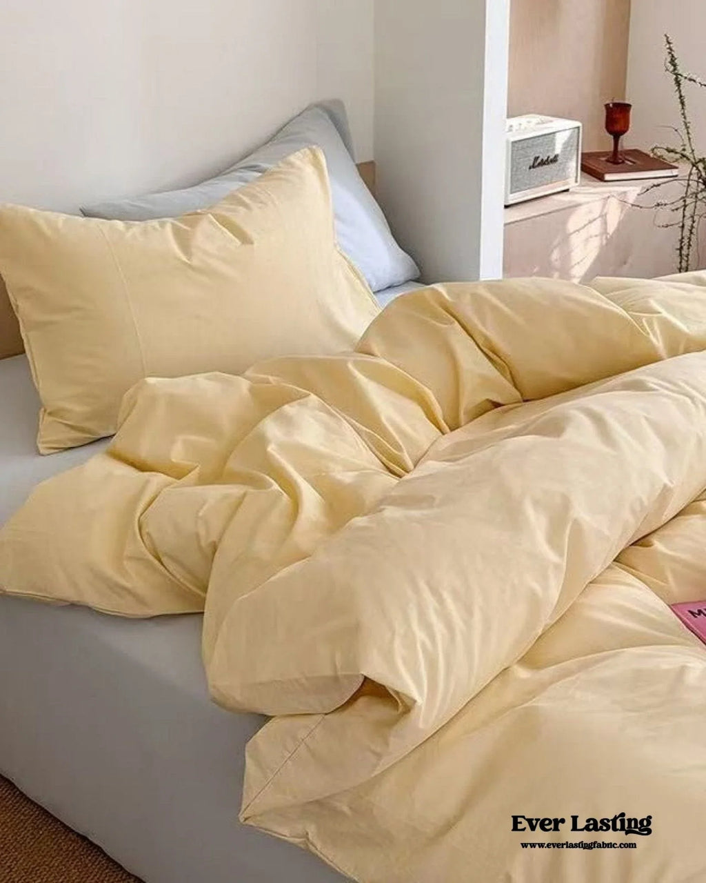 Chloe Pastel Candy Cotton Bedding Set / Purple Plaid Ever Lasting