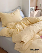 Chloe Pastel Candy Cotton Bedding Set / Purple Plaid Ever Lasting