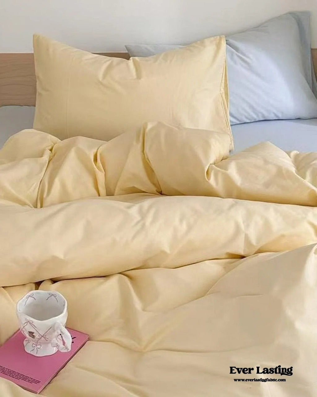 Chloe Pastel Candy Cotton Bedding Set / Purple Plaid Ever Lasting