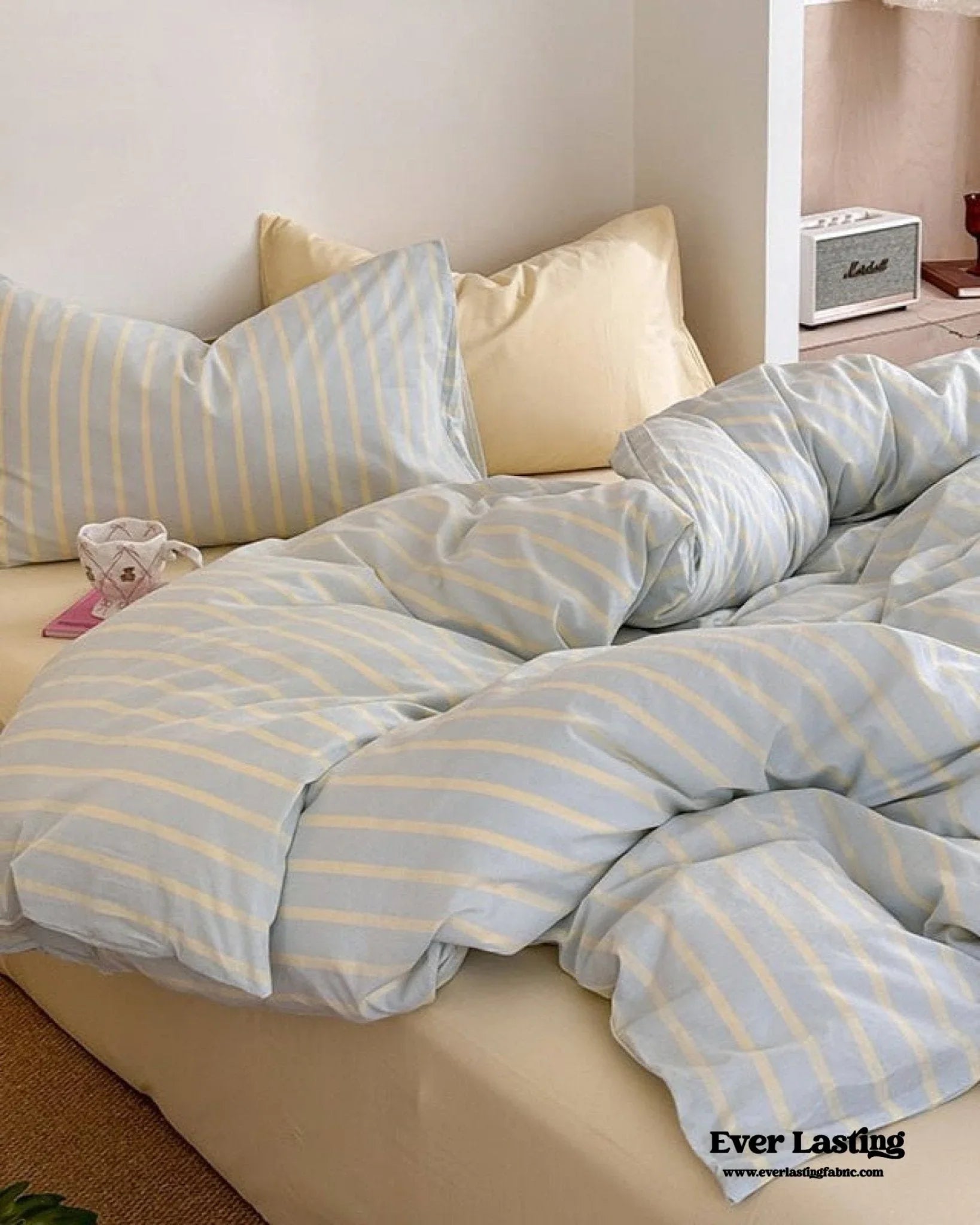 Chloe Pastel Candy Cotton Bedding Set / Purple Plaid Ever Lasting