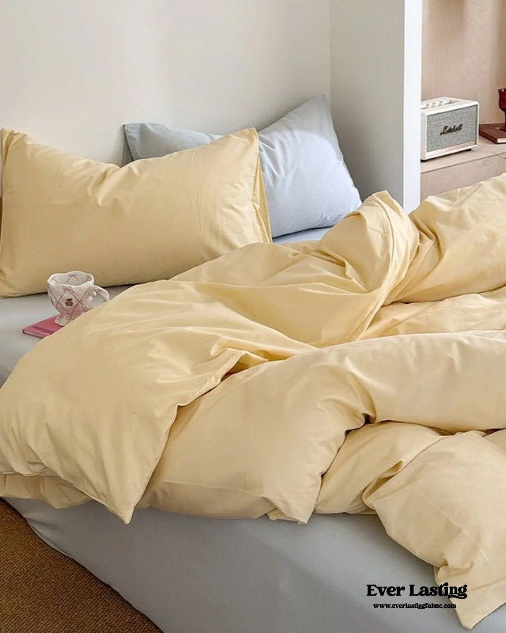 Chloe Pastel Candy Cotton Bedding Set / Purple Plaid Ever Lasting