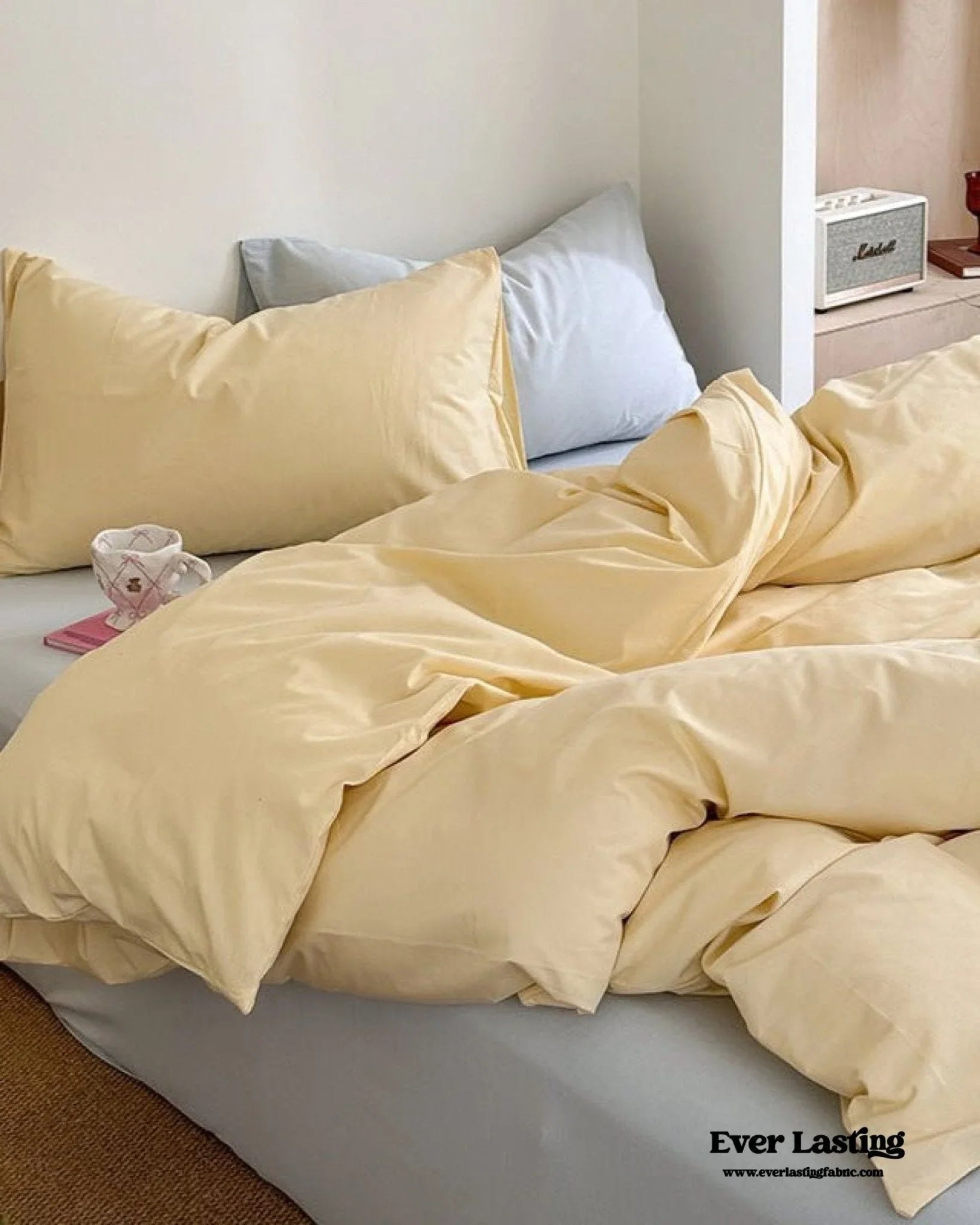 Chloe Pastel Candy Cotton Bedding Set / Purple Plaid Ever Lasting