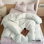 Chloe Pastel Candy Cotton Bedding Set / Purple Plaid Ever Lasting