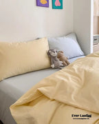 Chloe Pastel Candy Cotton Bedding Set / Purple Plaid Ever Lasting