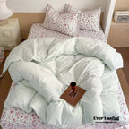 Chloe Pastel Candy Cotton Bedding Set / Purple Plaid Ever Lasting