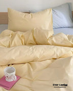 Chloe Pastel Candy Cotton Bedding Set / Purple Plaid Ever Lasting