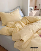 Chloe Pastel Candy Cotton Bedding Set / Purple Plaid Ever Lasting