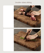 Chopping Board - Heavy Duty Wooden Black Walnut Double-Sided