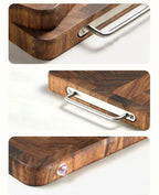 Chopping Board - Heavy Duty Wooden Black Walnut Double-Sided