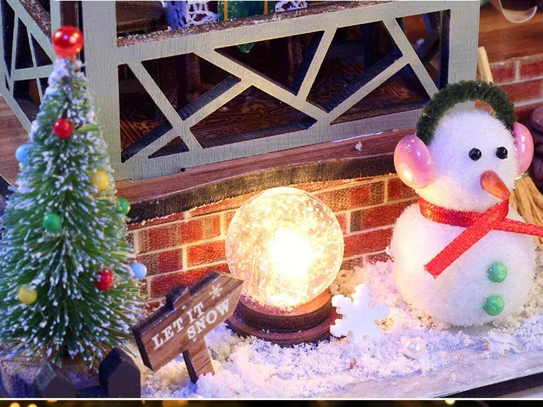 DIY 3D Book Nook House Standing Model Kit - Christmas Themed with Gingerbread House Design, Interlocking Book Pages, Miniature Furniture & Figurines, Charming Desktop Decoration for Shelf Display, Birthday & Holiday Gift (No House Of Avana