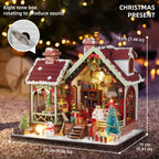 DIY 3D Book Nook House Standing Model Kit - Christmas Themed with Gingerbread House Design, Interlocking Book Pages, Miniature Furniture & Figurines, Charming Desktop Decoration for Shelf Display, Birthday & Holiday Gift (No House Of Avana