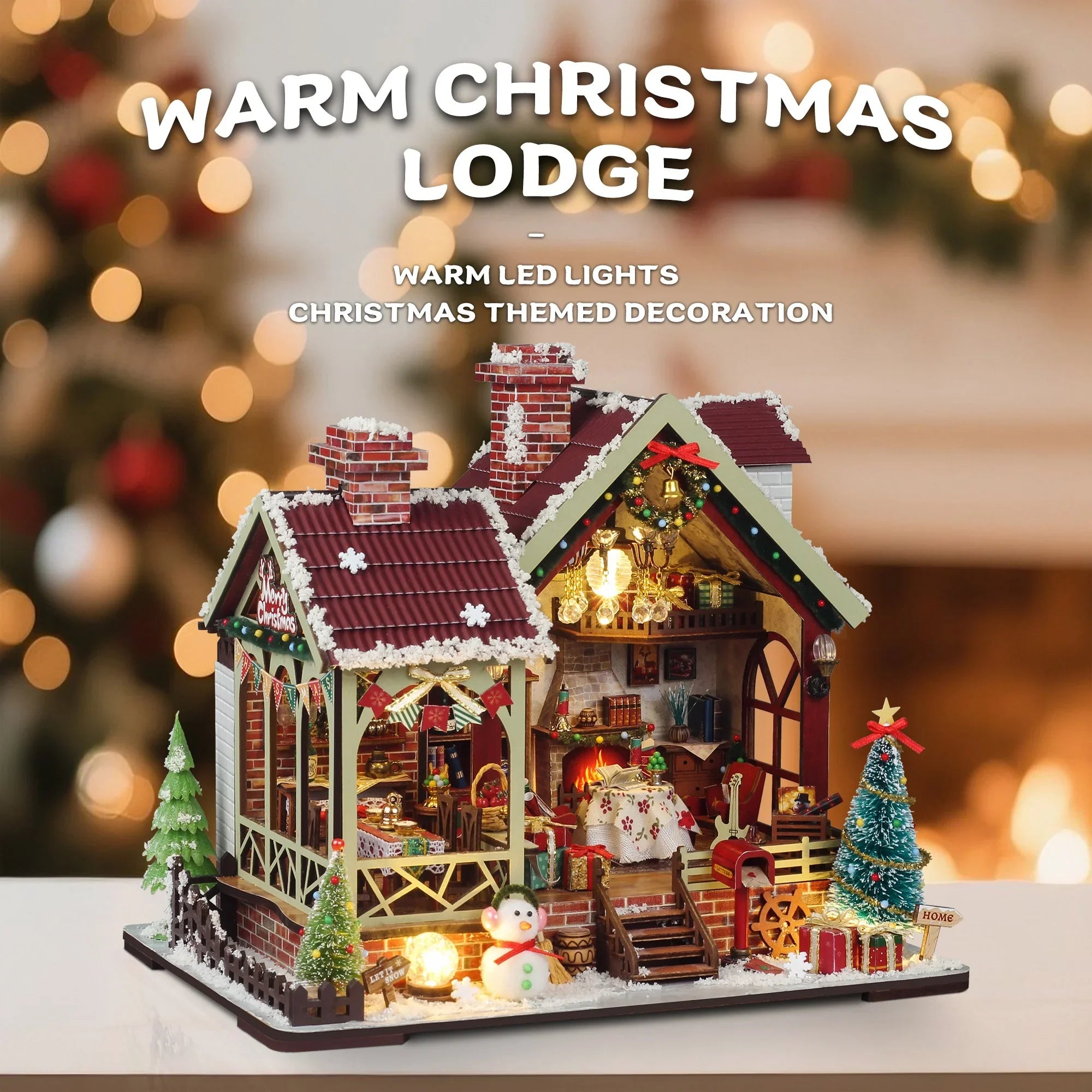 DIY 3D Book Nook House Standing Model Kit - Christmas Themed with Gingerbread House Design, Interlocking Book Pages, Miniature Furniture & Figurines, Charming Desktop Decoration for Shelf Display, Birthday & Holiday Gift (No House Of Avana