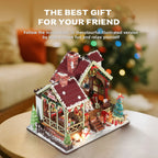 DIY 3D Book Nook House Standing Model Kit - Christmas Themed with Gingerbread House Design, Interlocking Book Pages, Miniature Furniture & Figurines, Charming Desktop Decoration for Shelf Display, Birthday & Holiday Gift (No House Of Avana