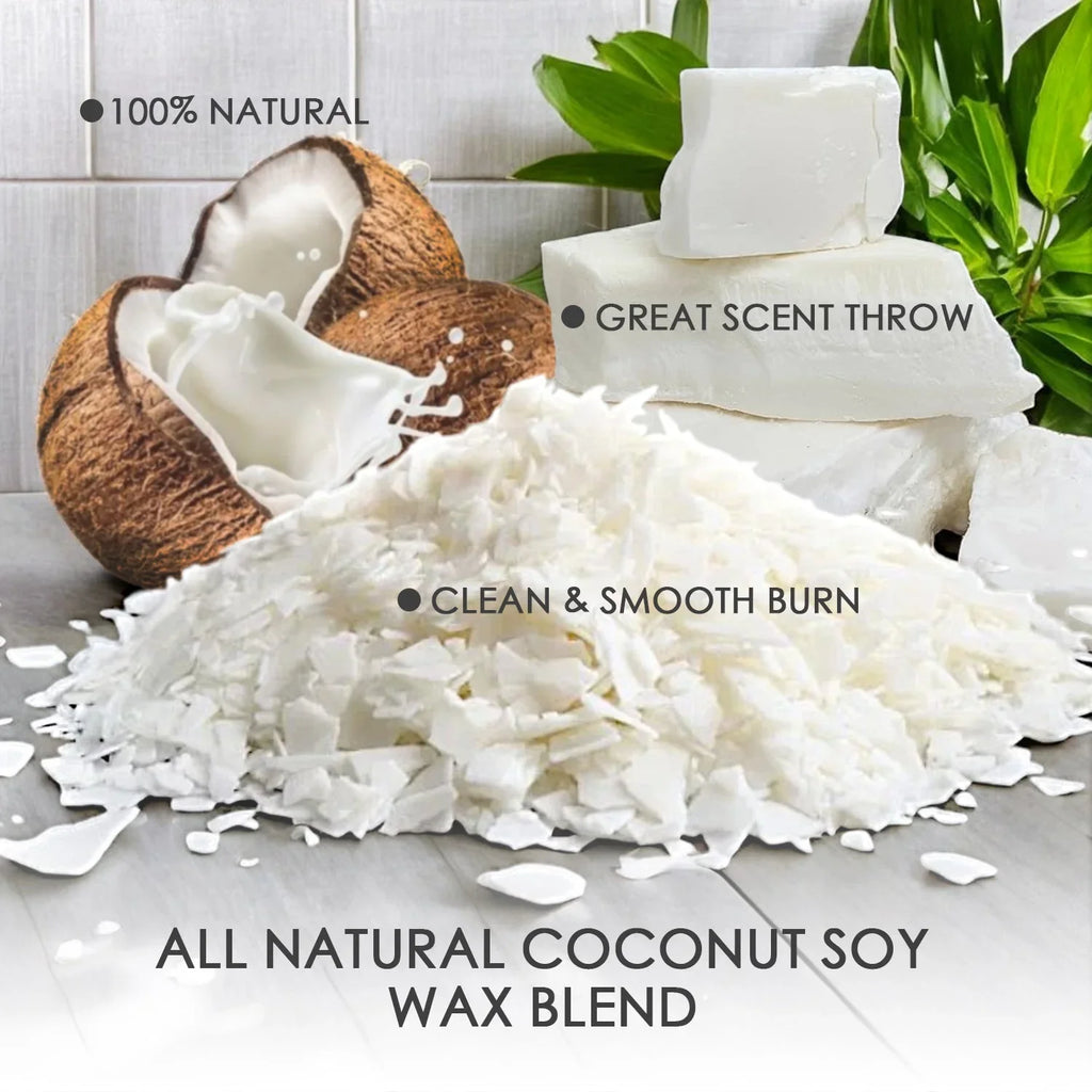 Clear crystal candle in mercury glass holder, coconut-soy wax, festive glow - House of Avana