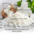 Clear crystal candle in mercury glass holder, coconut-soy wax, festive glow - House of Avana