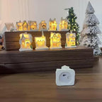 Christmas Decorative Lights, Resin Small House Lights, Holiday Decorative Ornaments, Christmas Decorative Ornament Lights, Christmas Gift, 5 Styles (Collectible Buildings & Accessories) House Of Avana