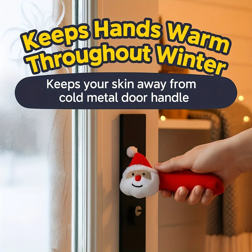 Christmas Door Knocker Decoration - Elf Hand & Bell Door Hanger with Red/Green Fabric, Golden Bell & Hook for Front Door, Easy Install - Festive Santa Hat-like Accessory for Holiday & Party Decor (No Tools Needed) Christmas,N House Of Avana