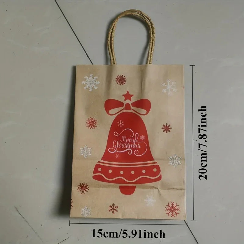 12 Pack Christmas Gift Bags with Santa, Reindeer, Snowman & Tree Designs - Paper Holiday Shopping Bags with Twine Handles for Parties, Gifts, Decorations, Gift Bags Christmas, Seasonal Decorations, Festive Party Favors, Festi House Of Avana