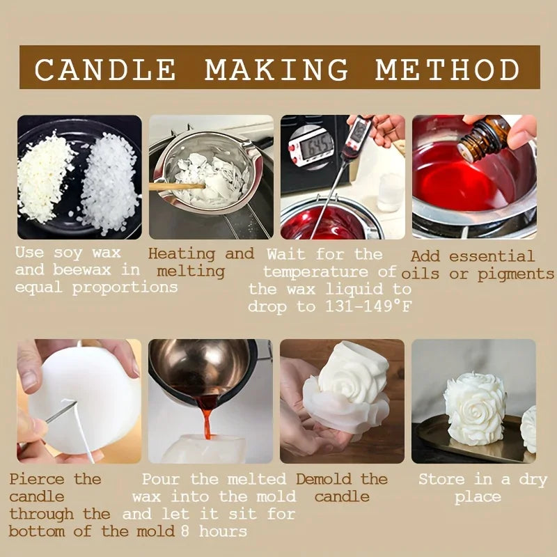 Christmas Holly Berry & Pinecone Silicone Mold - Realistic Leaf & Cone Texture, Easy Release DIY Candle/Soap/Resin Crafting Kit, Brown Tones for Homemade Holiday Candles, Tabletop Decor, Fireplace (Irregular Tree House Of Avana