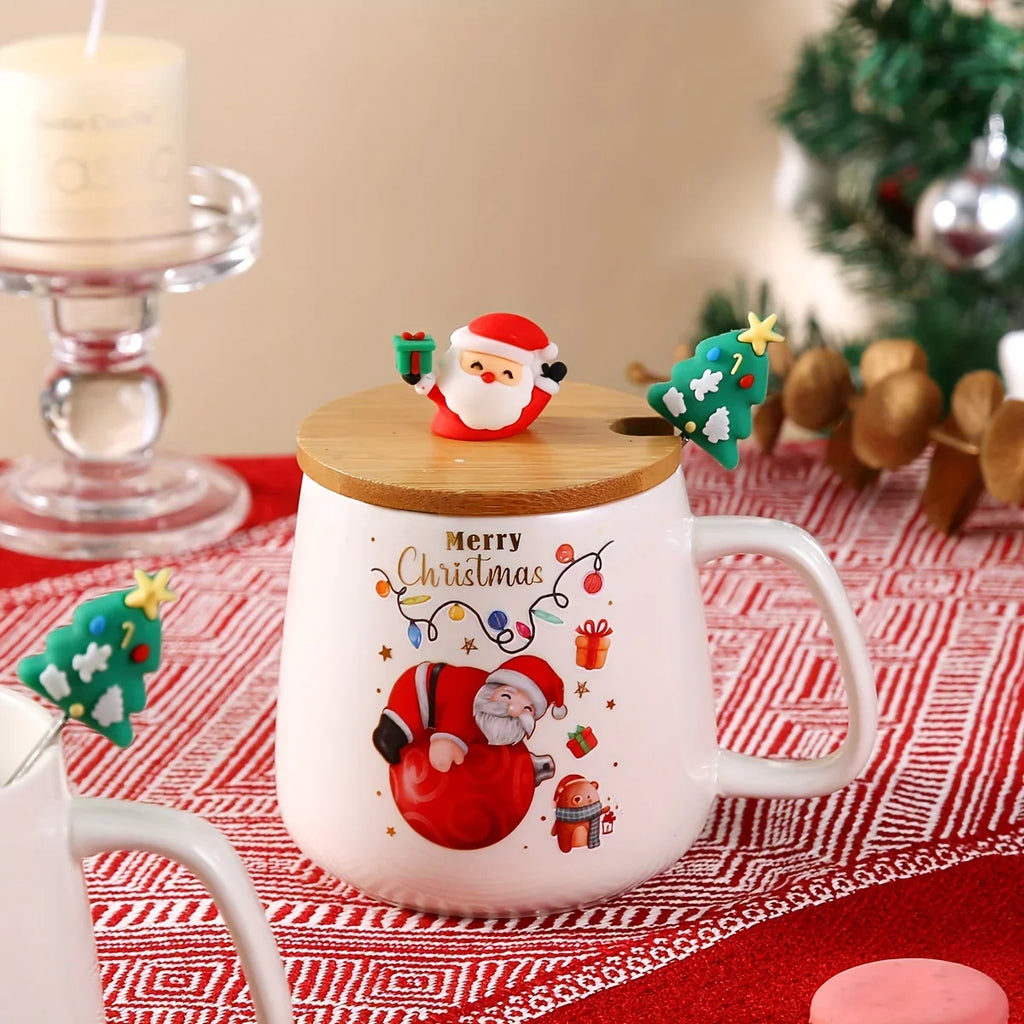 Father Christmas Pattern Mug For Festive Occasions, Adds A Cosy Atmosphere, Perfect Christmas Gift, Heat-resistant Ceramic, Ideal For Festive Gift-giving House Of Avana