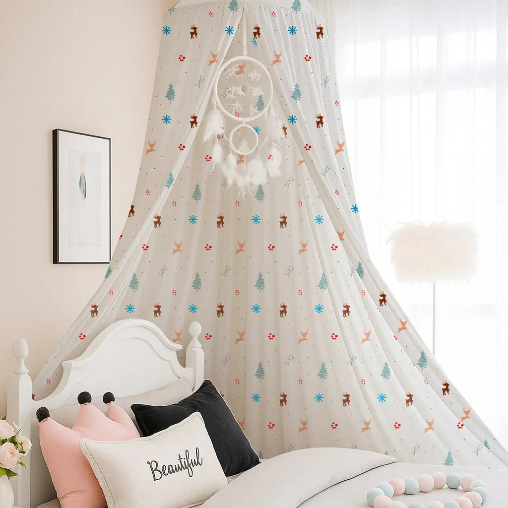 Christmas Raindeer Printed Canopy - House Of Avana