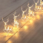 1pc Christmas Reindeer String Lights for New Year Christmas Trees Weddings Curtains Indoor Wreaths Parties Room Bedroom Decoration Lights, Powered By Battery Box (Battery Not Included) House Of Avana