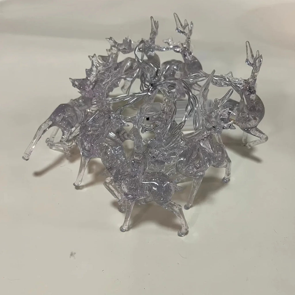 1pc Christmas Reindeer String Lights for New Year Christmas Trees Weddings Curtains Indoor Wreaths Parties Room Bedroom Decoration Lights, Powered By Battery Box (Battery Not Included) House Of Avana