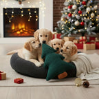 Christmas Tree Plush Dog Toy - Soft Chew Pillow for Puppies & Adult Dogs, Durable Washable Holiday Gift with Festive Red & Green Design House Of Avana