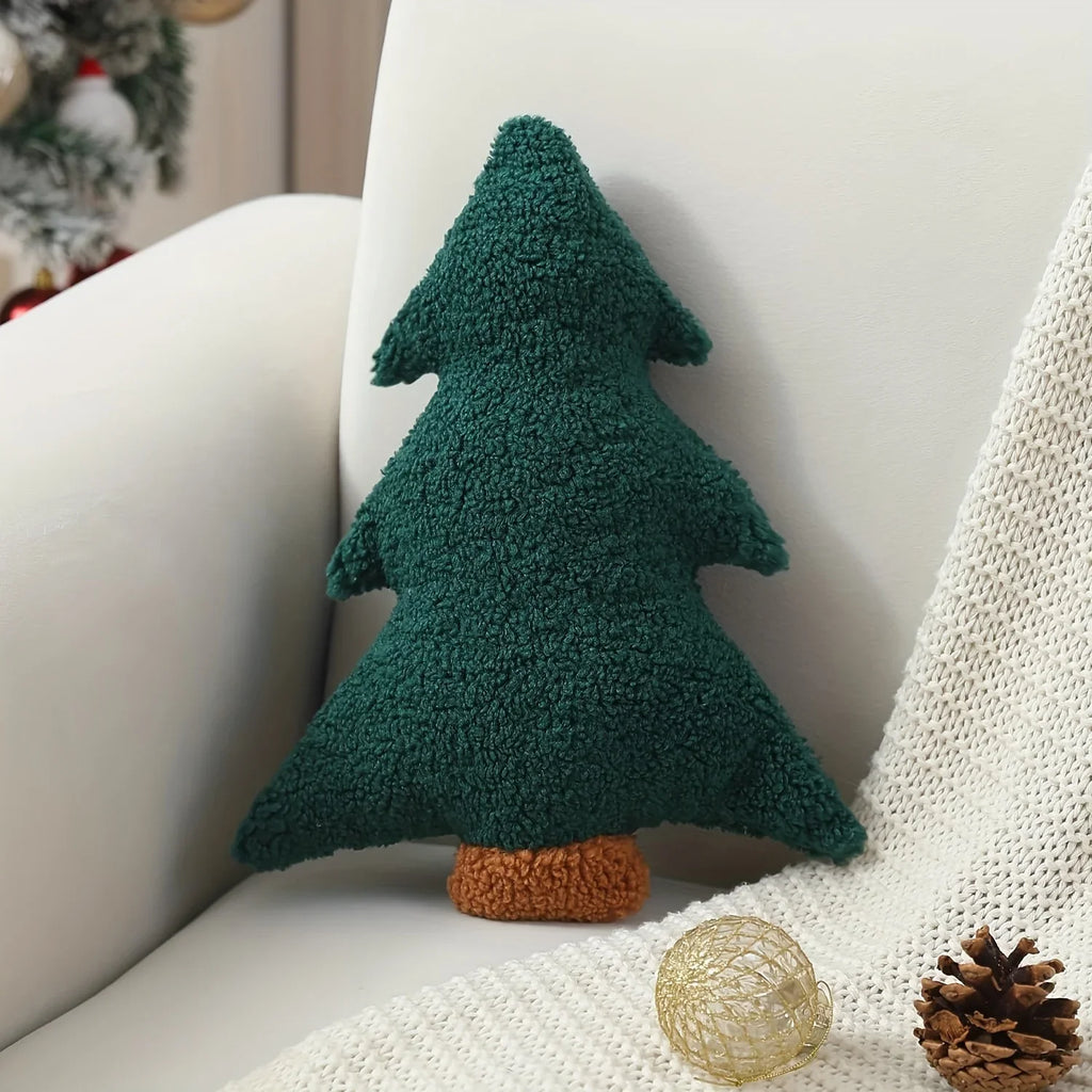Christmas Tree Plush Dog Toy - Soft Chew Pillow for Puppies & Adult Dogs, Durable Washable Holiday Gift with Festive Red & Green Design House Of Avana