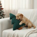 Christmas Tree Plush Dog Toy - Soft Chew Pillow for Puppies & Adult Dogs, Durable Washable Holiday Gift with Festive Red & Green Design House Of Avana