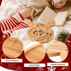 1 Set Christmas Plates, 2pcs Christmas Charcuterie Boards, Christmas Tree and Reindeer Shaped Trays, Party Plates, Wooden Snack Platters, Cute Gift, Christmas Tree Platter for Christmas Parties, Christmas, Party Gatherings House Of Avana