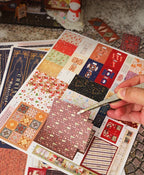 [Christmas Wooden House] QIAOLEXING Mini DIY Christmas Wooden House Kit | Handcrafted Model with Festive Furniture, Ideal for Collectible Home & Desktop Decor - Perfect Gift for Christmas, Thanksgiving & Birthdays, Christmas House Of Avana