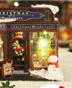 [Christmas Wooden House] QIAOLEXING Mini DIY Christmas Wooden House Kit | Handcrafted Model with Festive Furniture, Ideal for Collectible Home & Desktop Decor - Perfect Gift for Christmas, Thanksgiving & Birthdays, Christmas House Of Avana