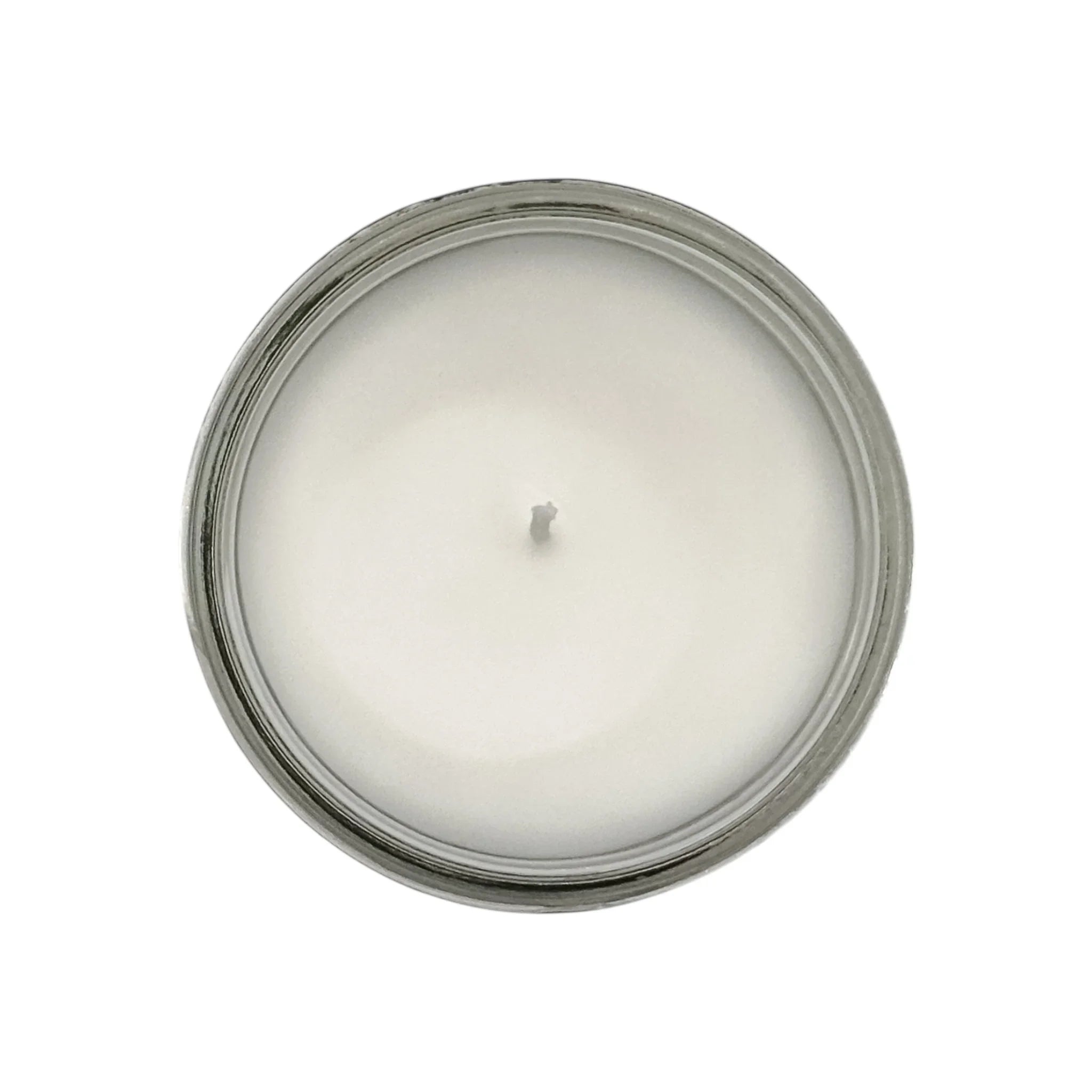 White ceramic candle with soft glow, 7 oz soy wax - House of Avana