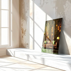 Circuit Board Living Room Glass Wall Art – Futuristic Tech-Inspired Home Scene-KAFCD010 Peony Atelier
