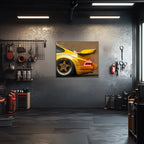 Classic Car Neon Wall Art - UV Printed LED Plexiglass Sign for Garage, Man Cave & Retro Car Fans - Adjustable Light and Free Shipping Peony Atelier