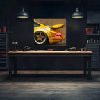 Classic Car Neon Wall Art - UV Printed LED Plexiglass Sign for Garage, Man Cave & Retro Car Fans - Adjustable Light and Free Shipping Peony Atelier