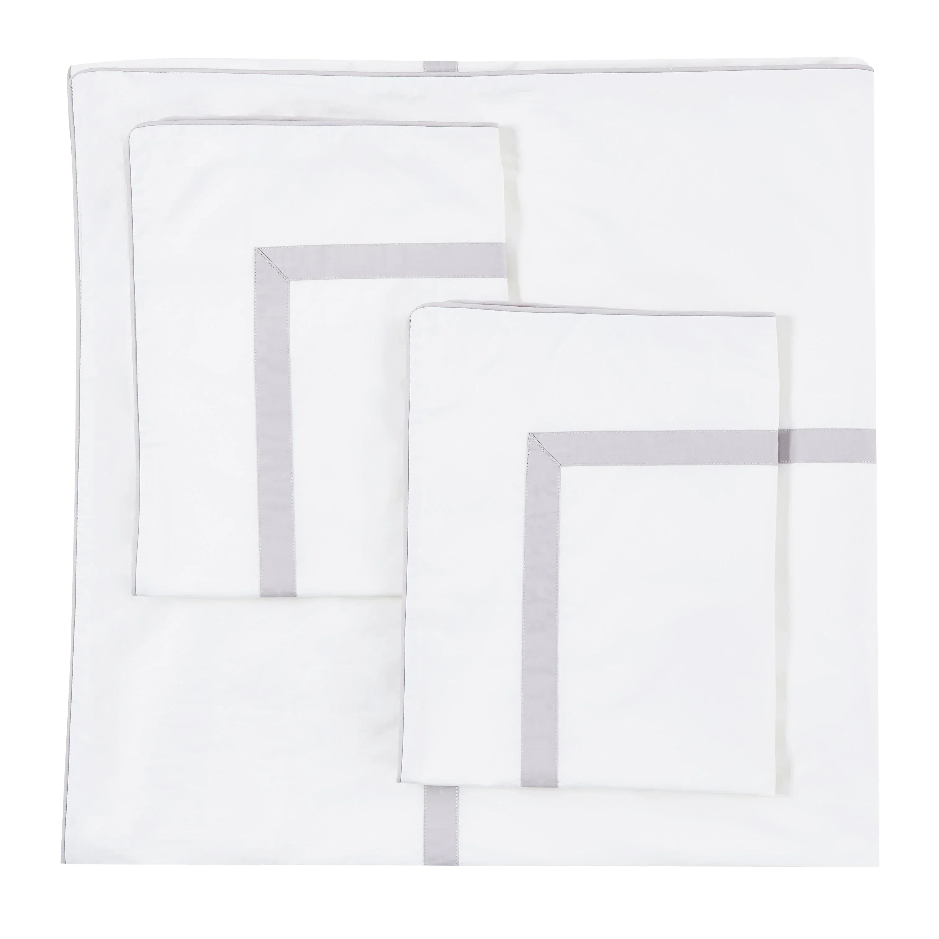 Classic Double Border Percale Cotton Duvet Set Mélange Home