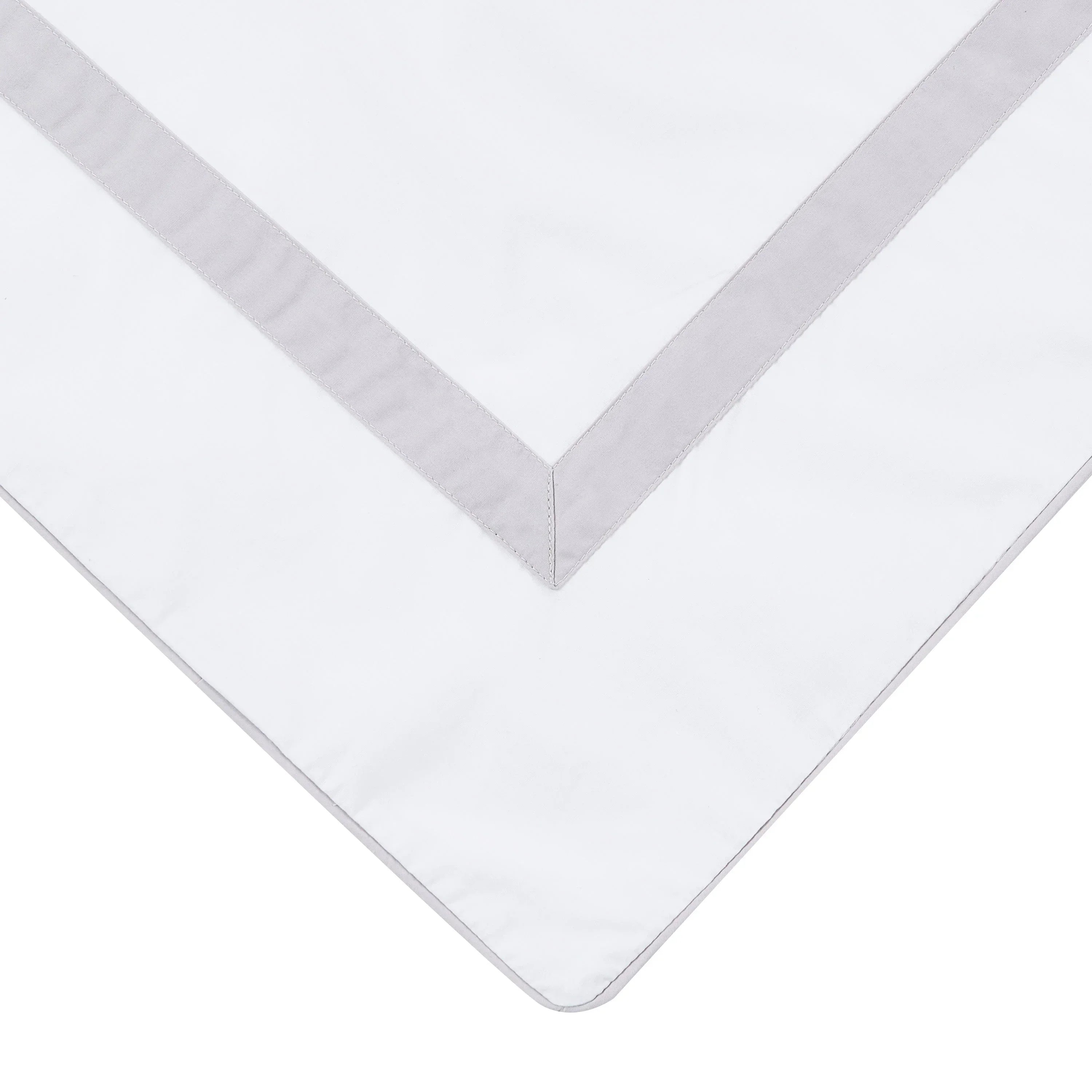 Classic Double Border Percale Cotton Duvet Set Mélange Home