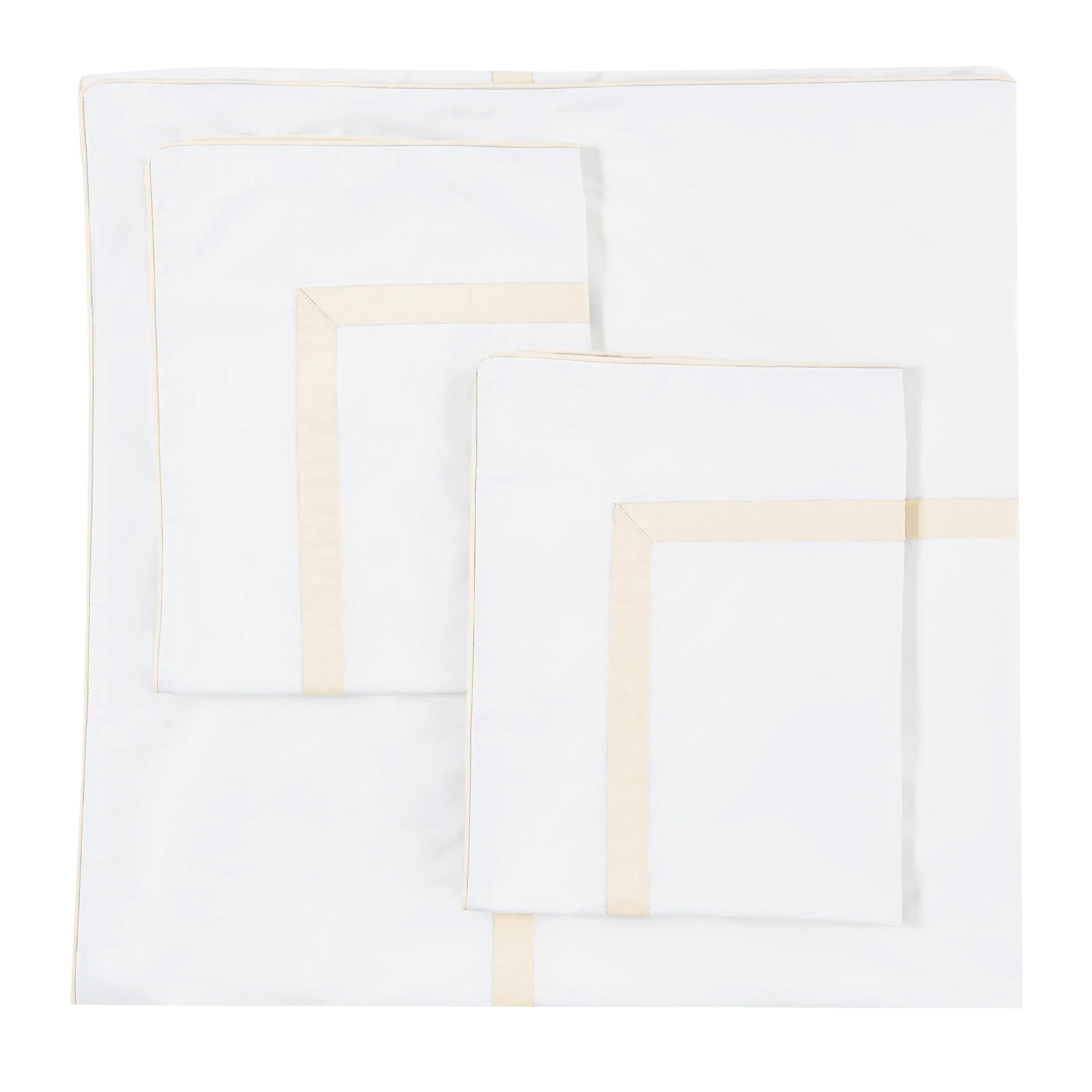 Classic Double Border Percale Cotton Duvet Set Mélange Home