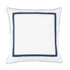 Classic Double Border Percale Cotton Euro Sham Pair Mélange Home