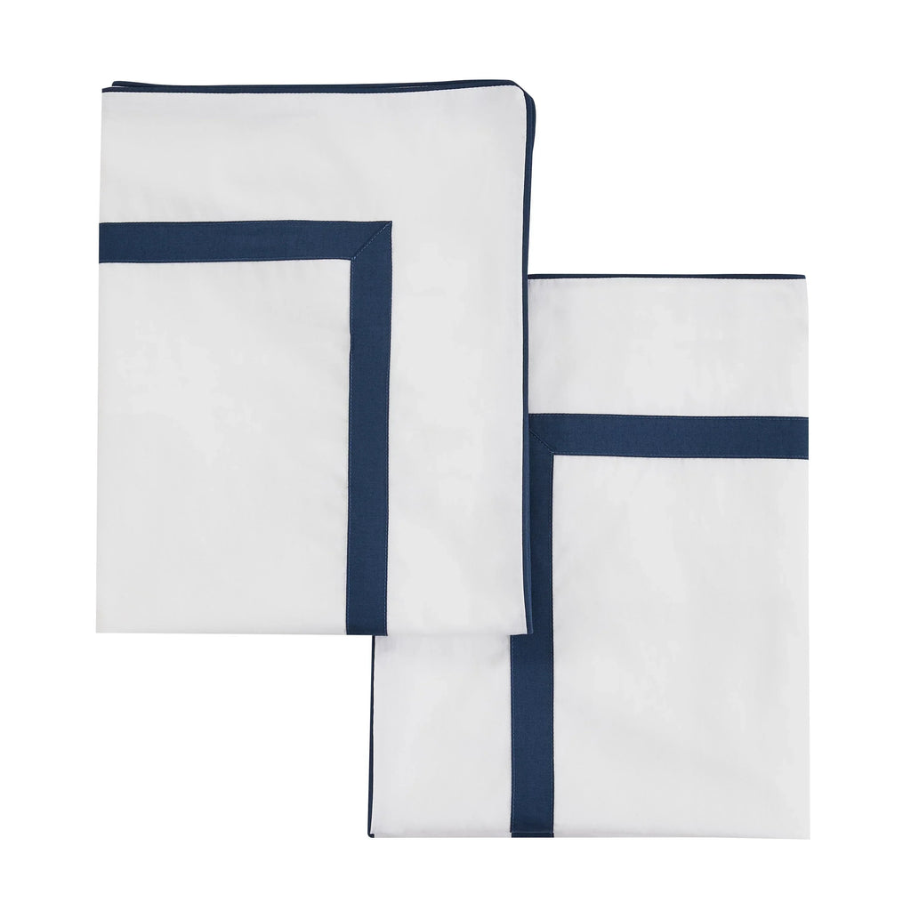 Classic Double Border Percale Cotton Euro Sham Pair Mélange Home