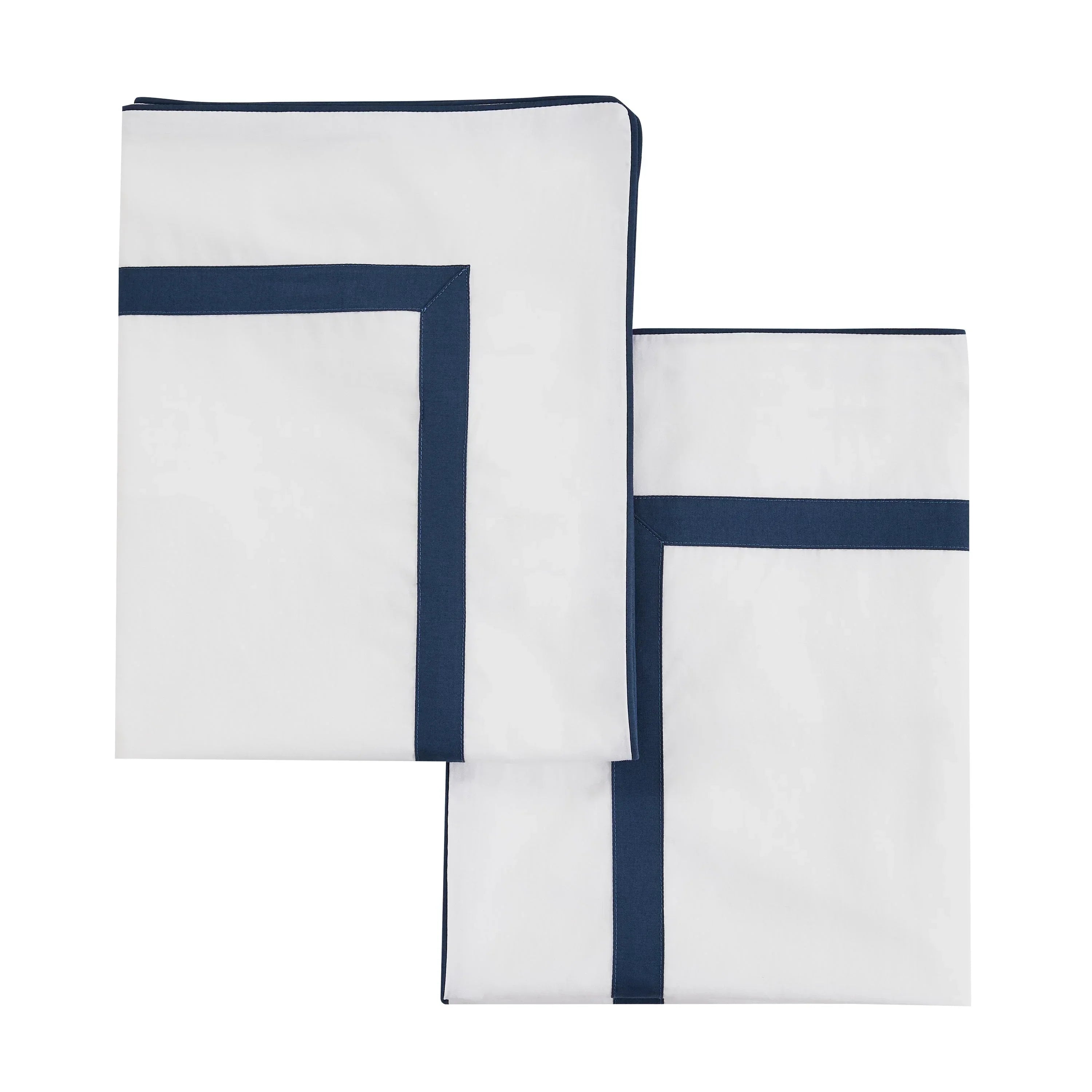 Classic Double Border Percale Cotton Euro Sham Pair Mélange Home