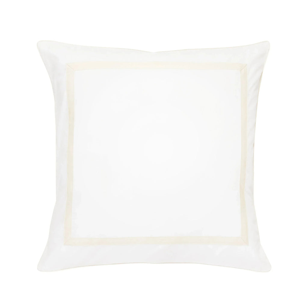 Classic Double Border Percale Cotton Euro Sham Pair Mélange Home
