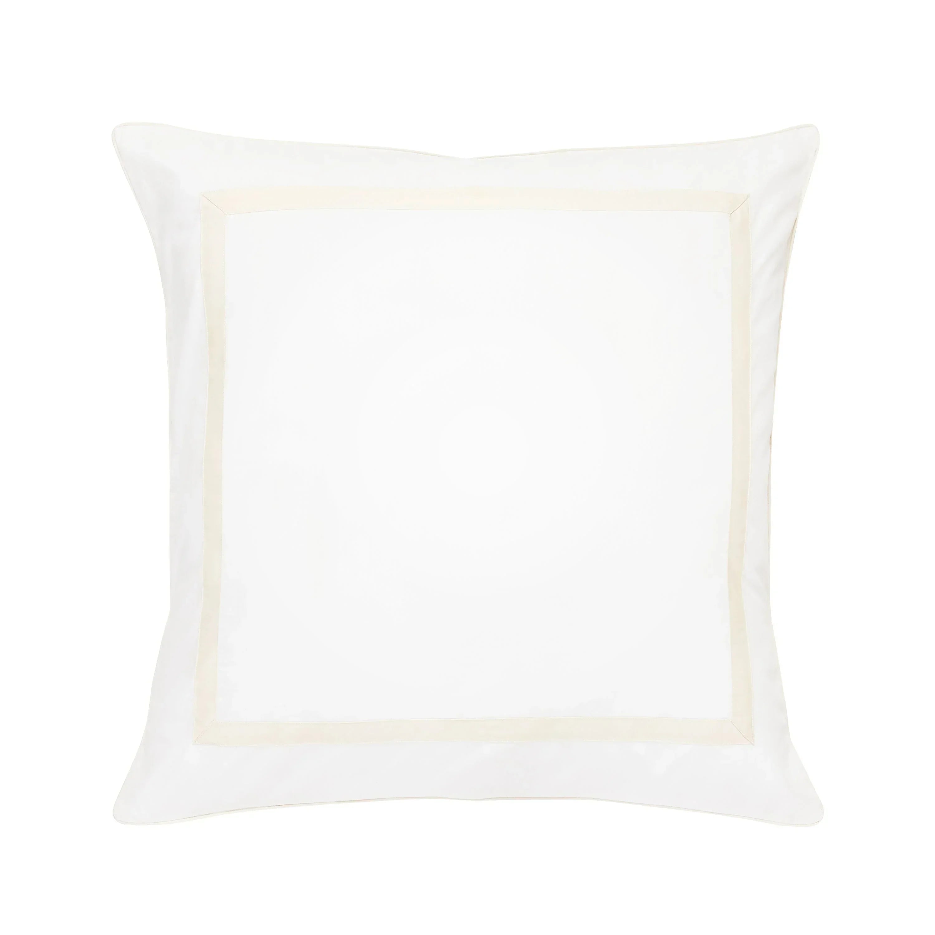 Classic Double Border Percale Cotton Euro Sham Pair Mélange Home