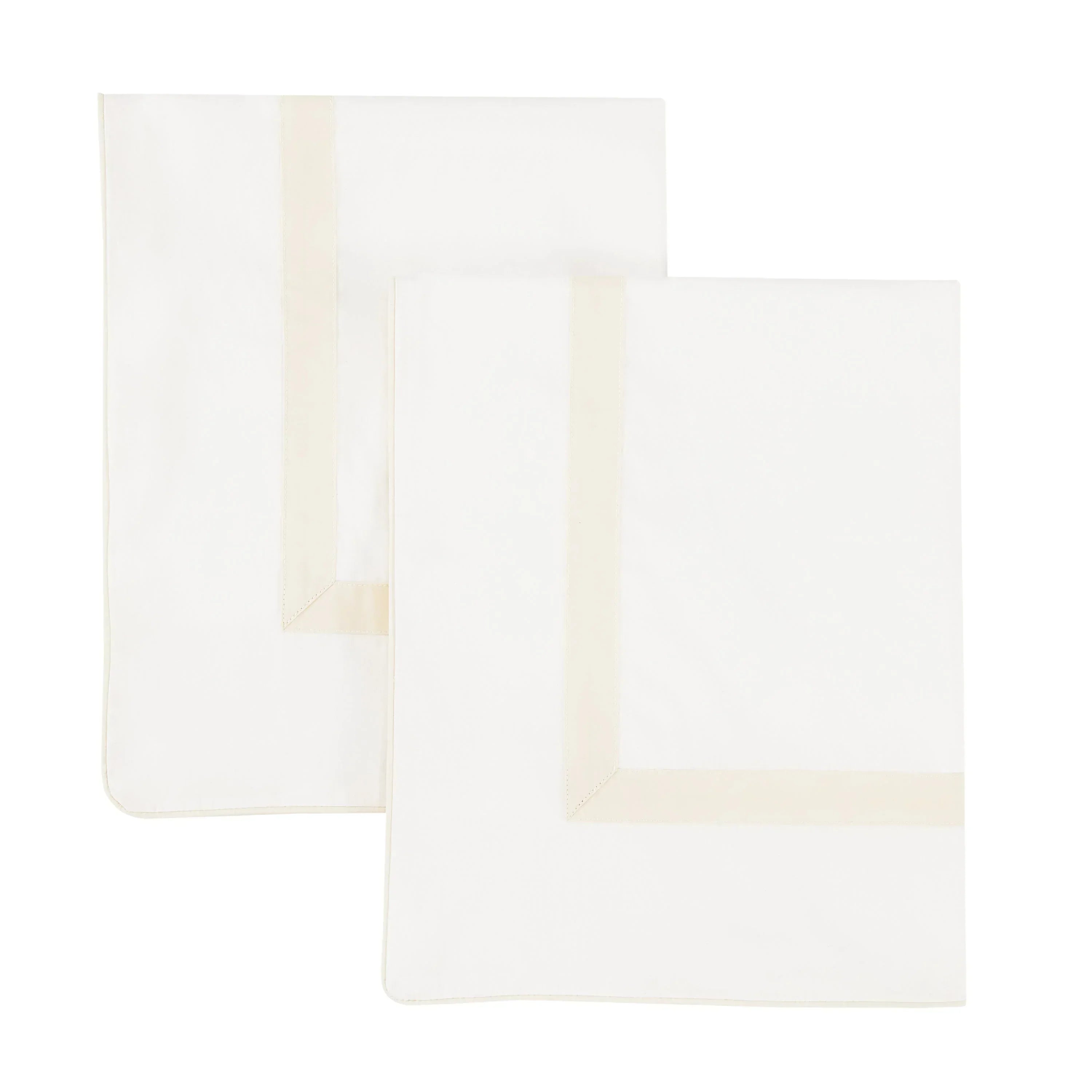 Classic Double Border Percale Cotton Euro Sham Pair Mélange Home