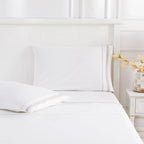Classic Double Border Percale Cotton Pillowcase Pair Mélange Home